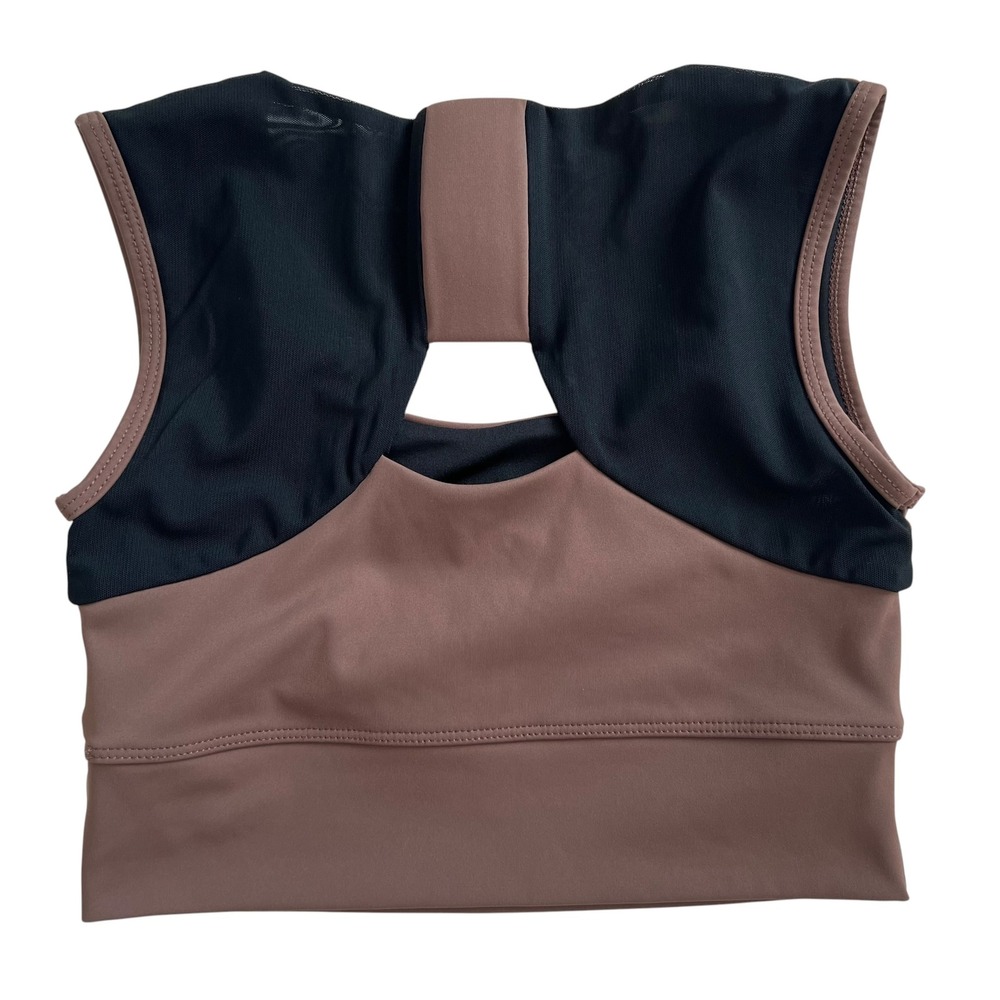 Forme Set Power Bra SZ M & Sculpt Leggings SZ S in Espresso Brown Posture Bra - Picture 4 of 16